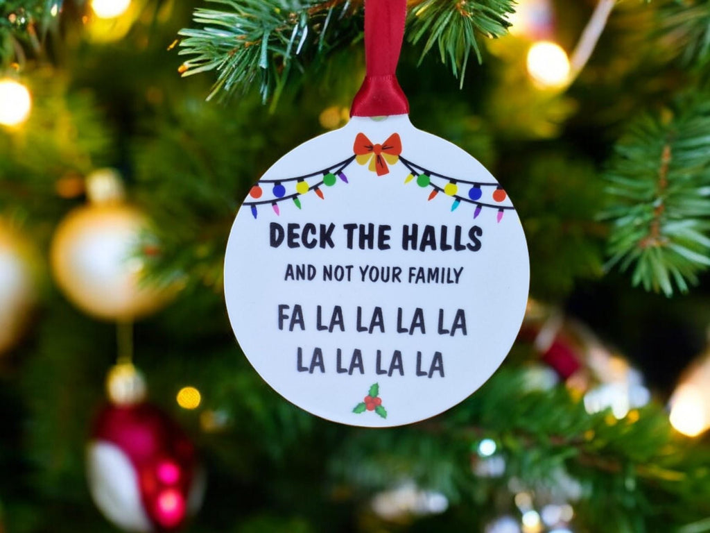 Deck the halls bauble - Funny - Christmas tree decoration - Secret Santa - Gift - Decor - Husband - Wife - Present - Novelty