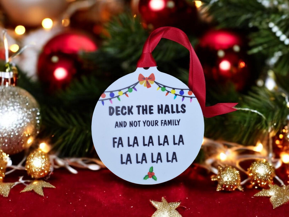 Deck the halls bauble - Funny - Christmas tree decoration - Secret Santa - Gift - Decor - Husband - Wife - Present - Novelty