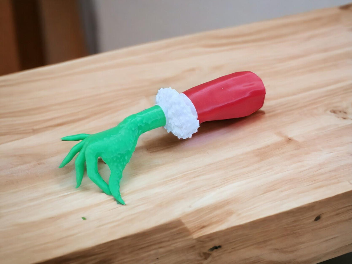 Green monster hand bauble holder - Naughty - Bauble - Xmas - Gift - Present - Countdown - Novelty - Fun - Joke - Decoration - Xmas - Secret