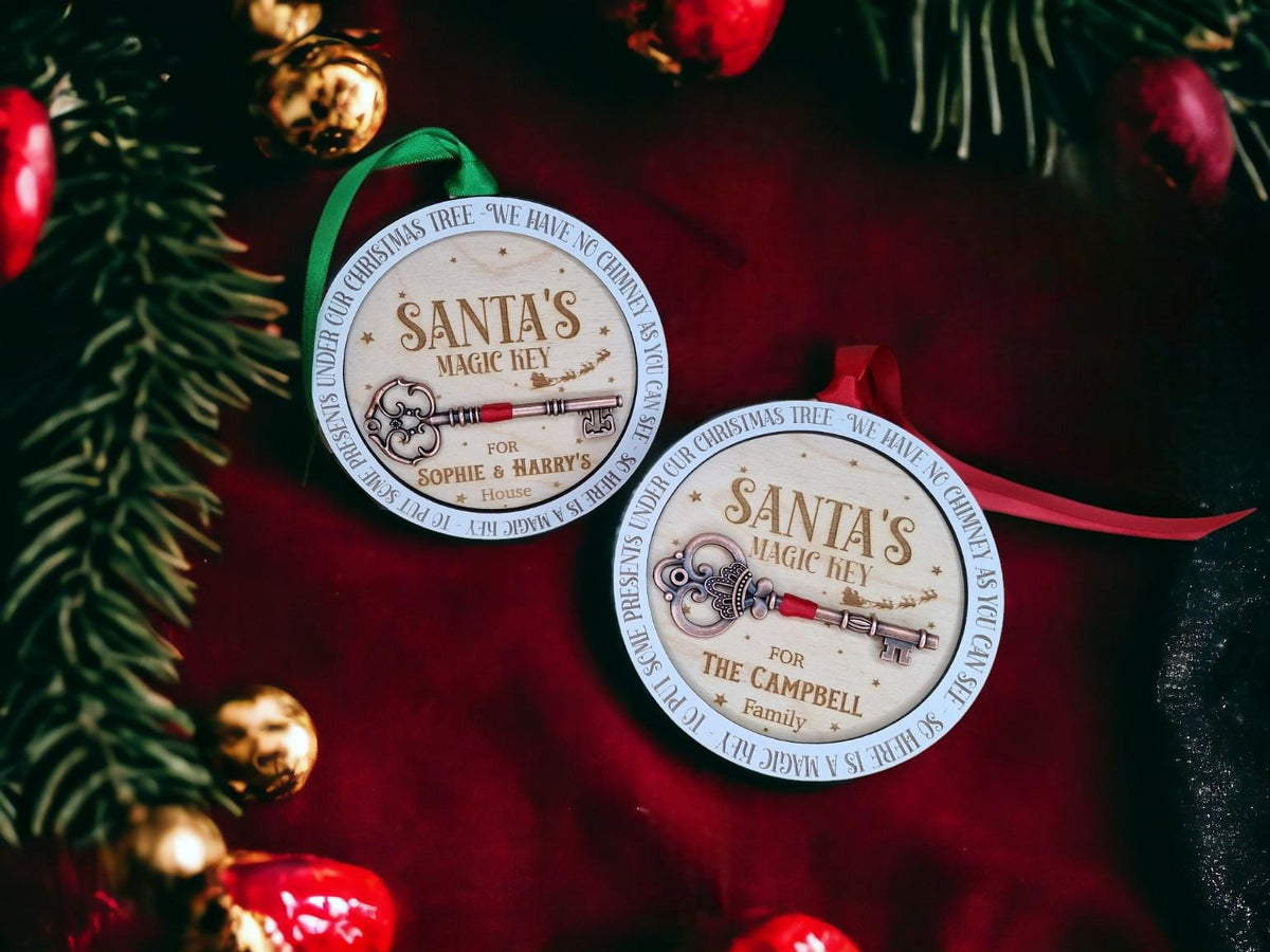 Personalised Santa's Magic key - great stocking filler - Christmas eve box - lost button - driving license - keepsake - first christmas