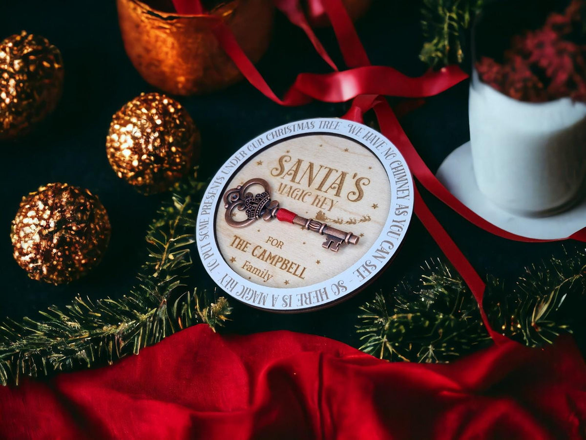 Personalised Santa's Magic key - great stocking filler - Christmas eve box - lost button - driving license - keepsake - first christmas