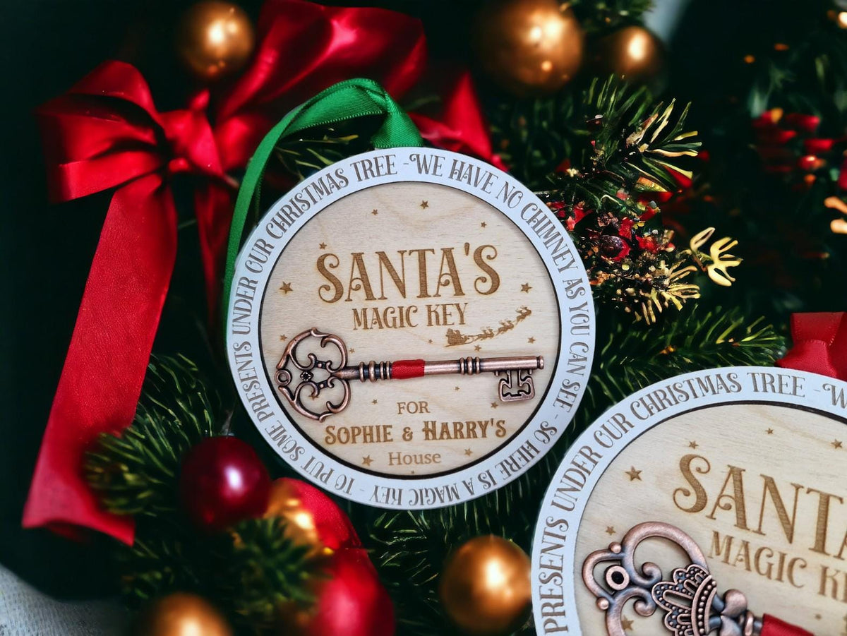 Personalised Santa's Magic key - great stocking filler - Christmas eve box - lost button - driving license - keepsake - first christmas