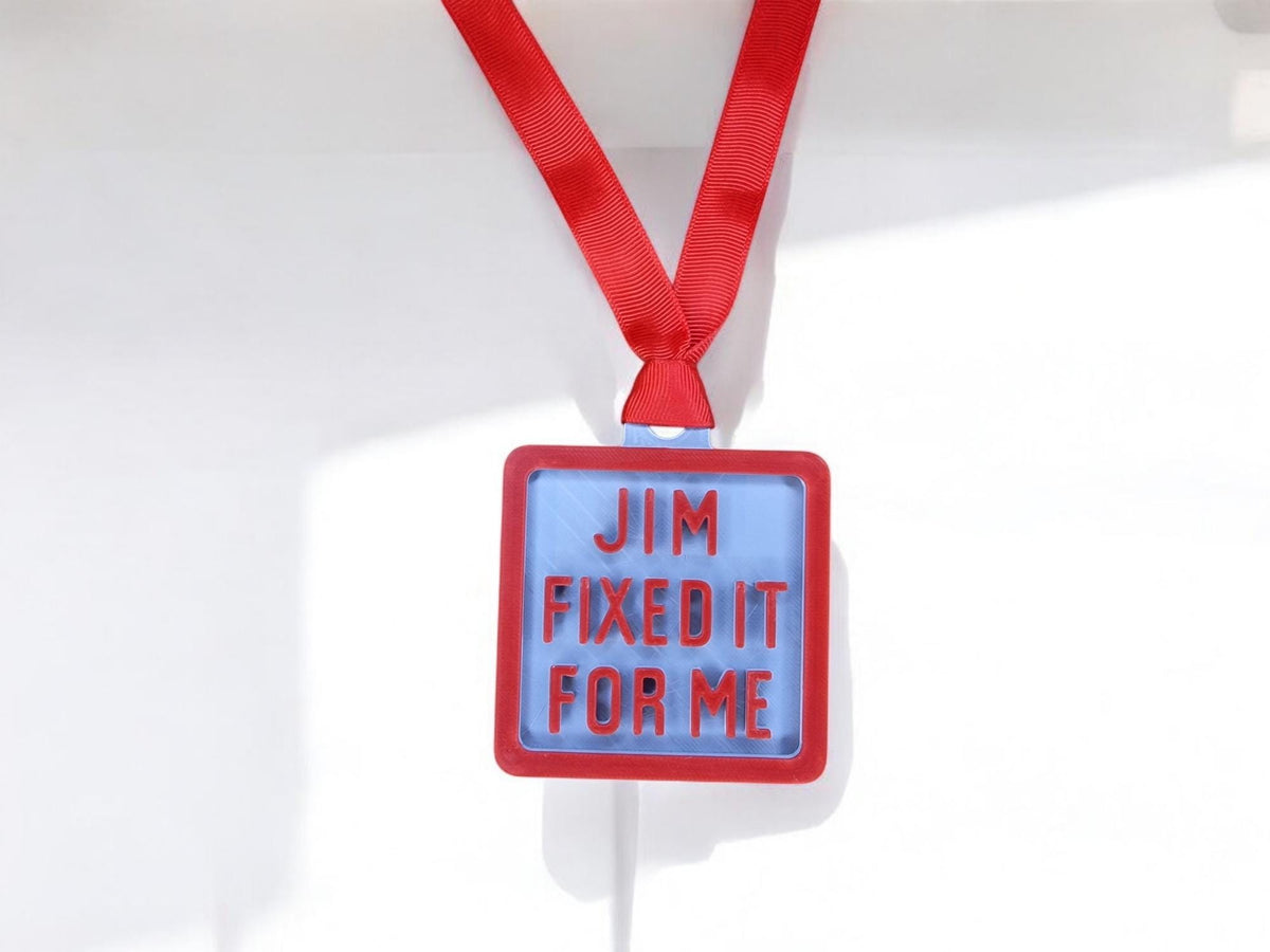 Jim'll Fix It Replica Medal - Bad Taste - Jimmy Saville - Decor - Home - Colleague - Secret santa - Man Cave - Bar - Gift - Novelty Present