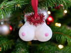 Novelty Tinsel Tits Adult Bauble - Christmas Tree Decoration - Boobs - Breast - Birthday - Gift - Present - Bespoke - Funny - Prank - Xmas