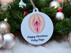Personalised 3d Adult Flappy Christmas bauble - Vagina - Funny - Christmas tree decoration - Secret Santa - Gift - Pussy - Present - Novelty
