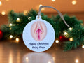 Personalised 3d Adult Flappy Christmas bauble - Vagina - Funny - Christmas tree decoration - Secret Santa - Gift - Pussy - Present - Novelty