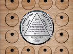 Personalised Recovery Token Display - Chips - Narcotics Alcohol Anonymous Recovery Chip Holder - AA display - Holder - Serenity prayer - NA