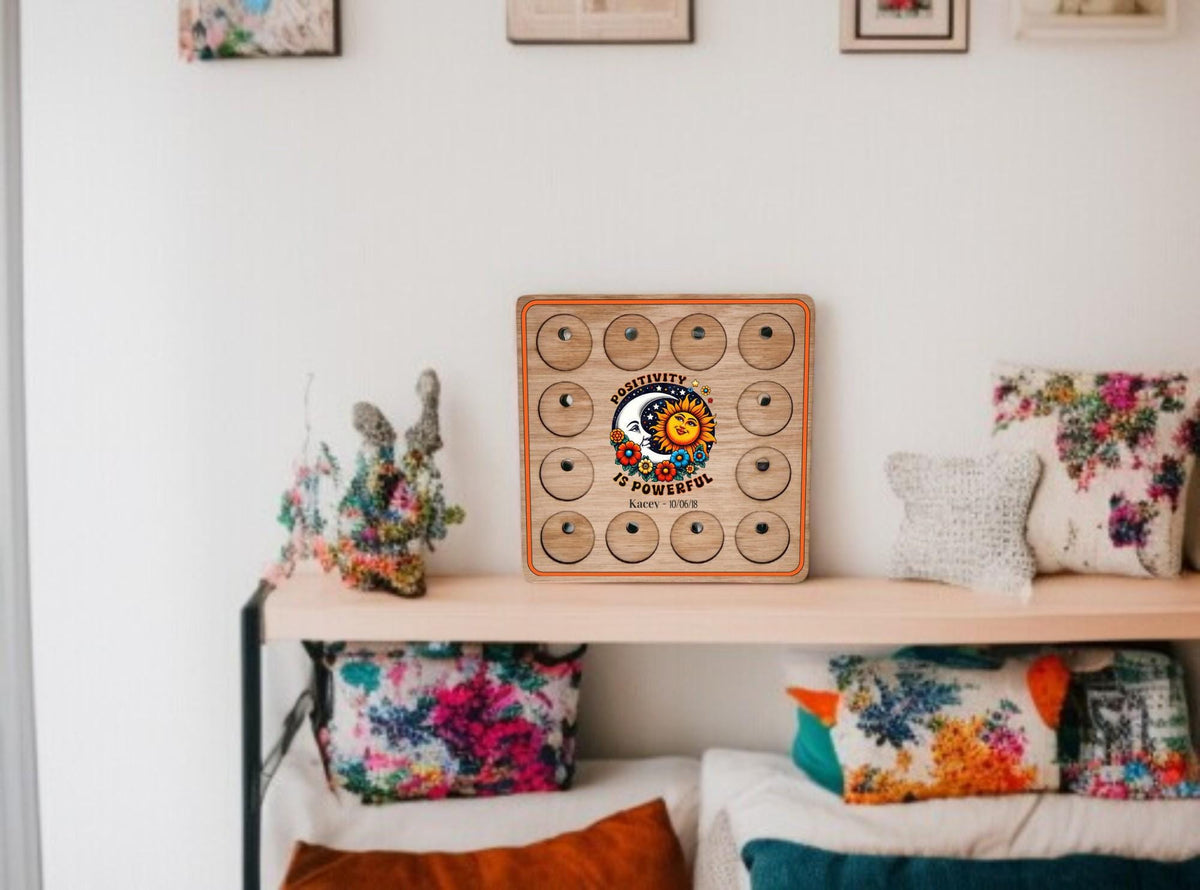 Personalised Recovery Token Display - Chips - Narcotics Alcohol Anonymous Recovery Chip Holder - AA display - Holder - Serenity prayer - NA