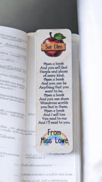 Personalised wooden bookmark - Student appreciation present - graduation - Teacher - teaching - thank you gift - end of term - Break up.