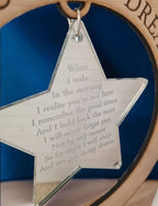 Beautiful Personalised memorial poem ornament, lovely item to remember a loved one. Perfect gift, present, for anniversary of death? memory
