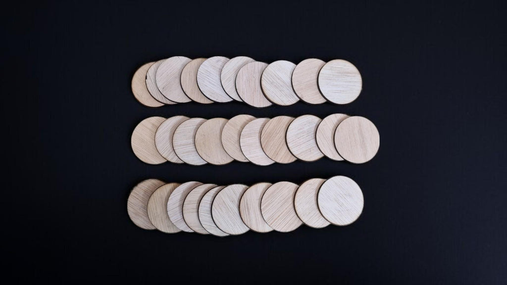 35mm discs - Circles - Box of 40 - Craft - 3mm Birch ply - Supplies - Pyrography - kids - Crafting - Wood burning - Badge making