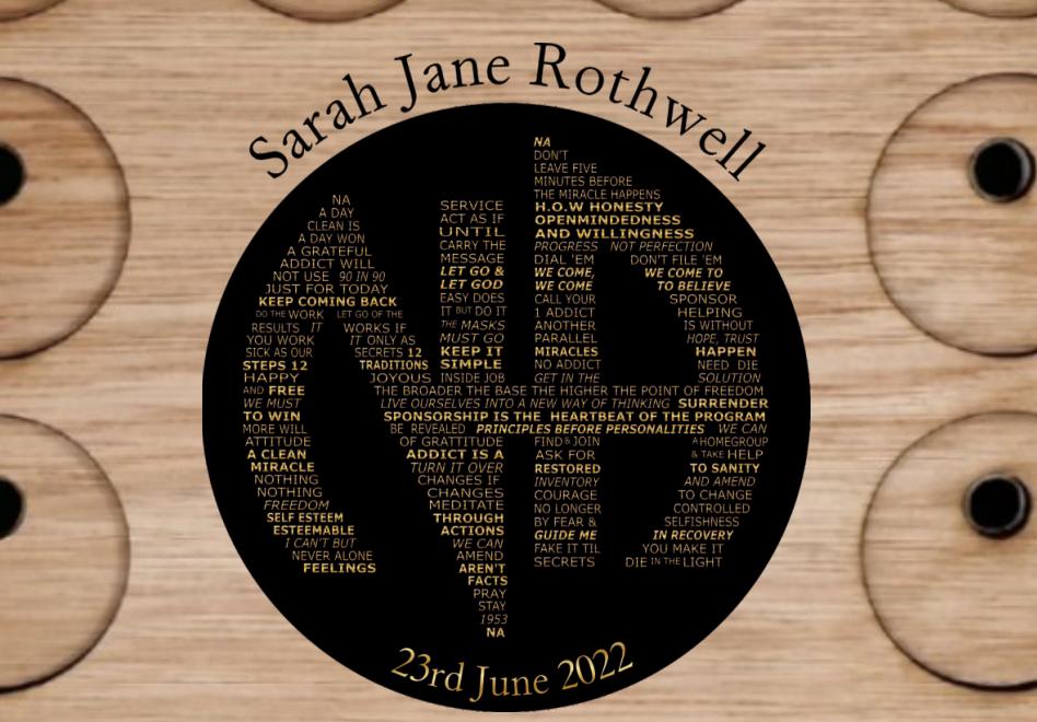 Personalised Recovery Token Display - Chips - Narcotics Anonymous Recovery Chip Holder - AA display - Holder - Serenity prayer - NA