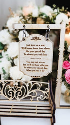 Personalised Wedding Memorial Centrepiece Candle Display - Bench - Save a seat - Wedding Decor - Bride - Groom - Keepsake - Remembrance