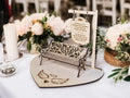Personalised Wedding Memorial Centrepiece Candle Display - Bench - Save a seat - Wedding Decor - Bride - Groom - Keepsake - Remembrance