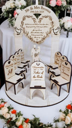 Personalised wedding memorial Display - Loved ones memory table - Centre piece - family - remember - heaven - Remembrance chairs - Keepsake