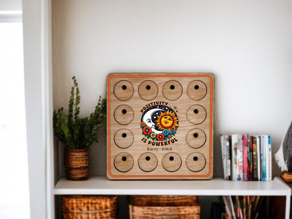Personalised Recovery Token Display - Chips - Narcotics Alcohol Anonymous Recovery Chip Holder - AA display - Holder - Serenity prayer - NA