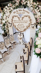 Personalised wedding memorial Display - Loved ones memory table - Centre piece - family - remember - heaven - Remembrance chairs - Keepsake