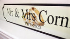 Personalised Mr & Mrs Wedding Name Sign - gift - Decoration - Plaque - Street sign - Railway - New couple - Gift - Present - Marriage