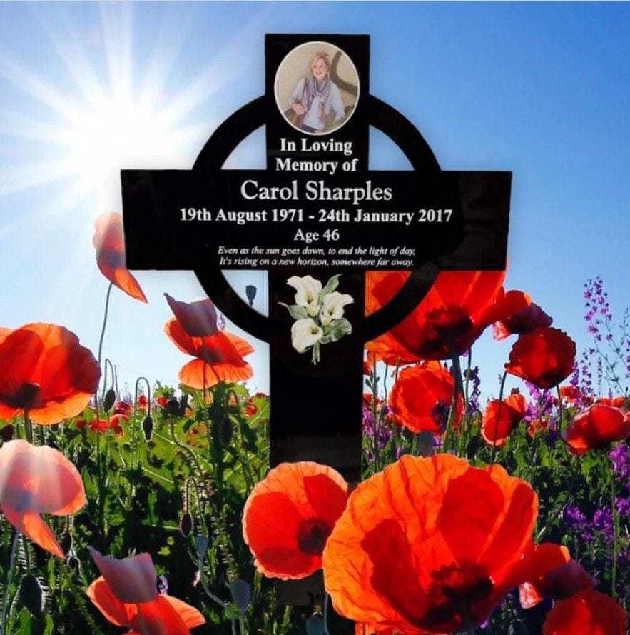 Personalised Cross memorial plaque - sign - grave marker - grave decoration - beautiful gift - remember a loved one - garden - memories