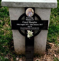 Personalised Cross memorial plaque - sign - grave marker - grave decoration - beautiful gift - remember a loved one - garden - memories