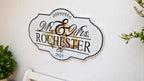 Personalised Mr & Mrs Wedding Name Sign - gift - Decoration - Plaque - Street sign - Railway - New couple - Gift - Present - Marriage