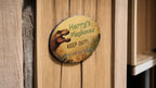 Personalised Dinosaur play house name - number plaque - Welsh slate - Indoor - Outdoor - Garden - Caravan - Wendy house - Display - Gift -