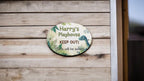 Personalised Dinosaur play house name - number plaque - Welsh slate - Indoor - Outdoor - Garden - Caravan - Wendy house - Display - Gift -