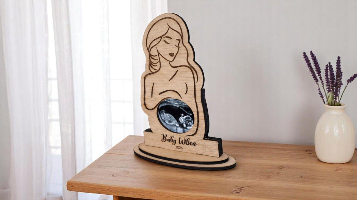 Personalised - Stunning silhouette ultrasound photo frame - Baby scan picture frame - Single mum - Mother - New baby - Baby shower gift