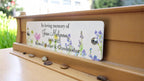 Personalised Floral Memorial Bench Plaque - Anniversary - Garden - Tree - Commemoration - Urn - Casket - Grave marker - Indoor - Outdoor