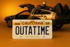 Movie inspired license plate - Future - Time Machine - home decor - grandad - husband - birthday gift - Man cave - DeLorean - Novelty.