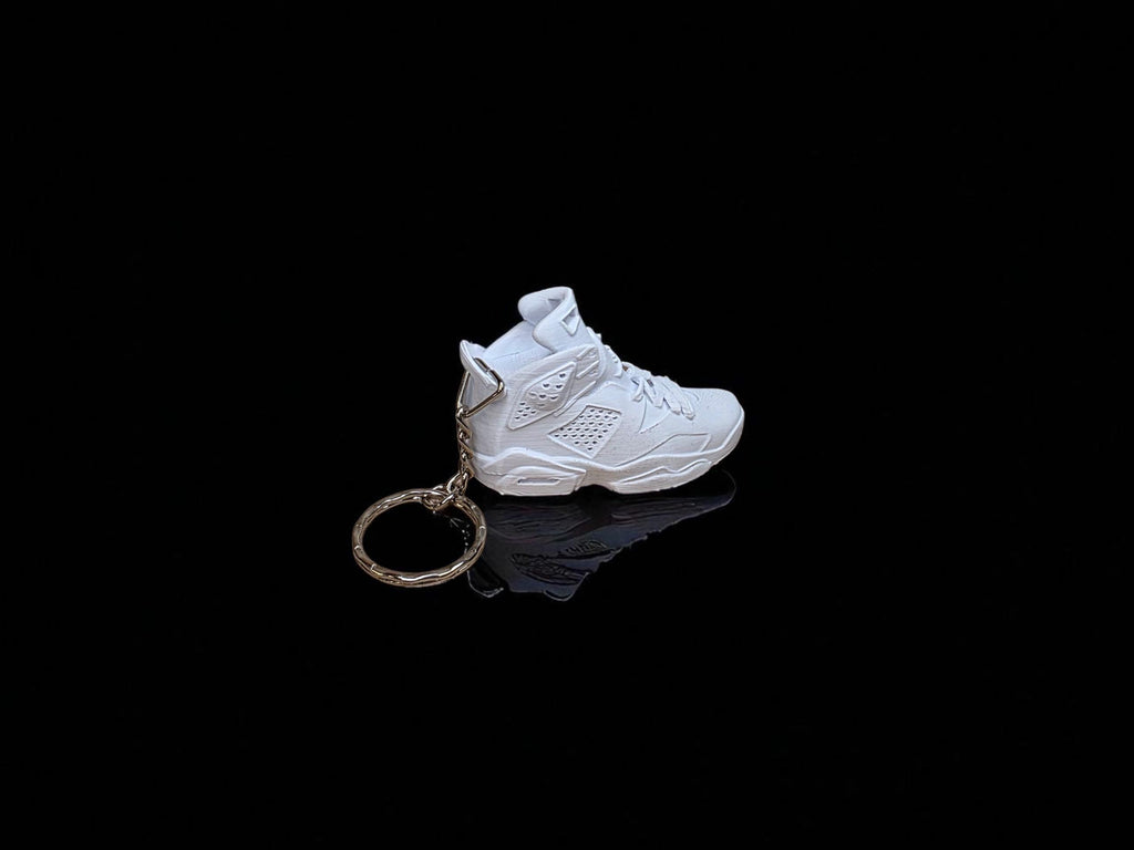 3D Printed Mini Trainer Keychain | White High-Top Sneaker Style | Cool Gift for Sneakerheads | Eco-Friendly Accessory | Swoosh, Secret santa