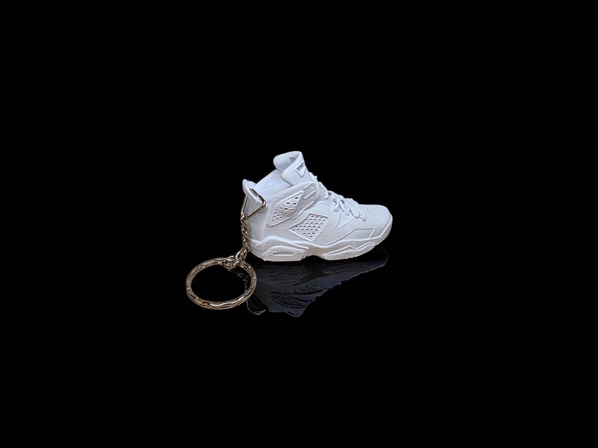 3D Printed Mini Trainer Keychain | White High-Top Sneaker Style | Cool Gift for Sneakerheads | Eco-Friendly Accessory | Swoosh, Secret santa