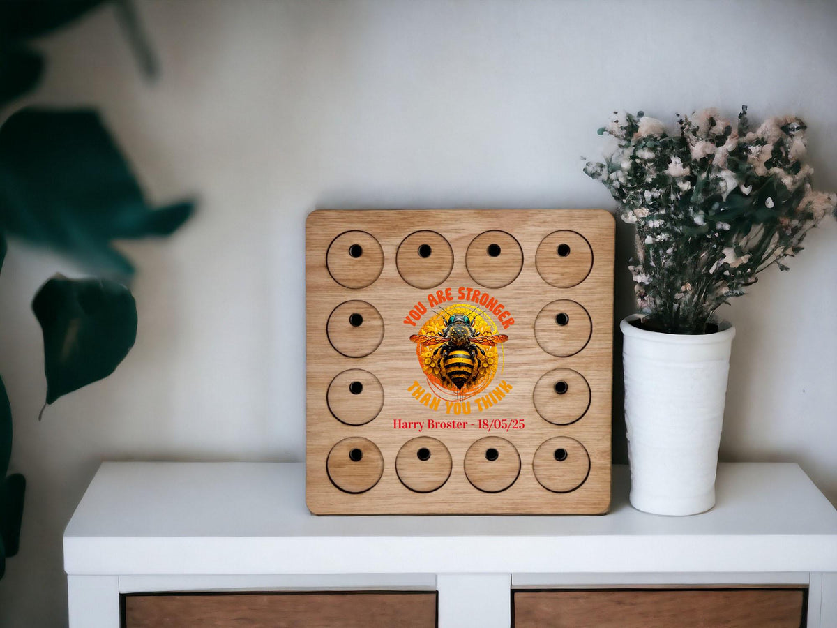Personalised Recovery Token Display - Chips - Personalized Serenity Prayer Recovery Chip Holder - AA display - Holder - Serenity prayer