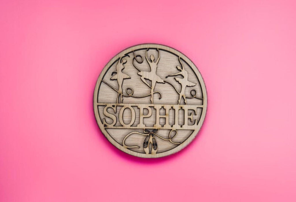Personalised Ballet Dancer bedroom Name Plaque - Child Name Sign - Dancing - Gift - Street - Tutu - Playroom - Child - Teenager - Birthday