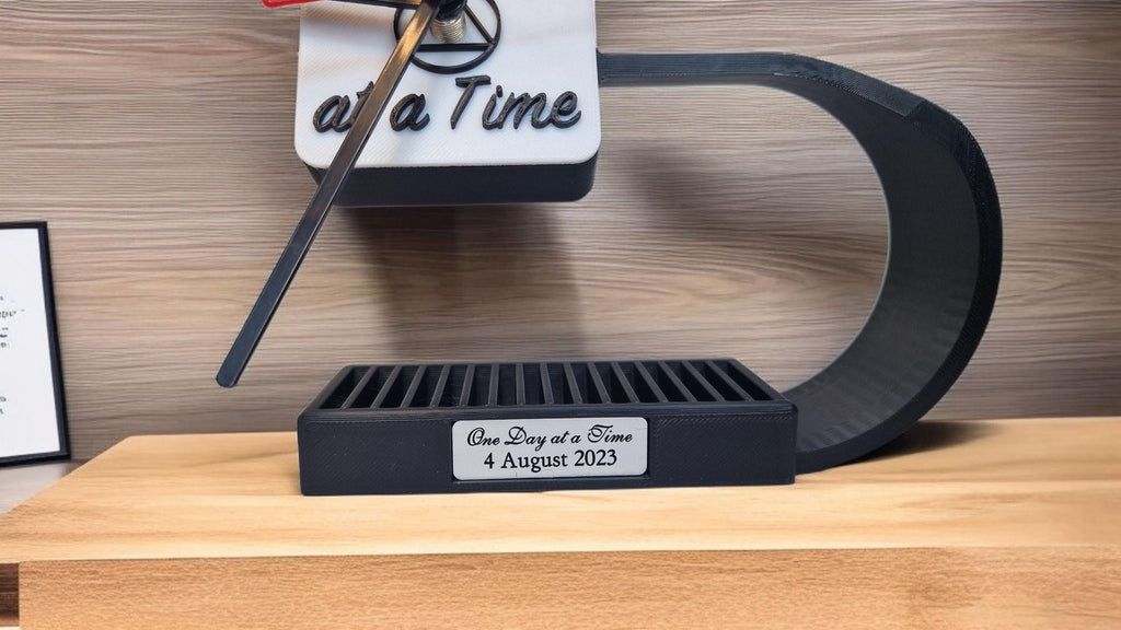 Personalised Recovery Token Display Clock - plaque - Chips - Recovery Chip Holder - AA display - Sobriety - Ornament - Coins - Serenity