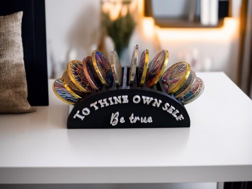 Personalised Recovery Token Display Cross - Religious - Chips - Recovery Chip Holder - AA display - Sobriety - Ornament - Coins - Serenity