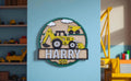 Personalised Dump Truck Bedroom name Plaque - Name Sign - Gift - Digger - Builder - Construction - Crane - Boys - Playroom - Playhouse