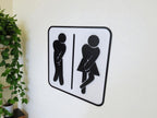 Funny Toilet Sign | 3D Printed Unisex Restroom Plaque | Humorous Bathroom Decor | Bar | New home | House warming gift | Secret santa
