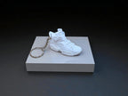 3D Printed Mini Trainer Keychain | White High-Top Sneaker Style | Cool Gift for Sneakerheads | Eco-Friendly Accessory | Swoosh, Secret santa