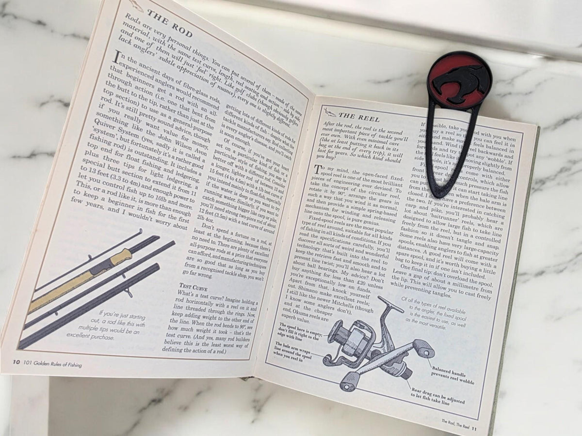 3D Printed Retro Cartoon Bookmark Clip | Comic Style Book Page Marker | Geek Gift | Nerdy Reading Accessory | Fan Gift for Readers - Book