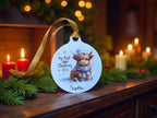 Personalised Highland Cow first Christmas bauble - Christmas tree decoration - Cute - Gift - Decor - Baby - Boy - Girl - Present - Novelty