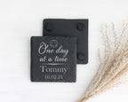 Milestone slate coaster - Sobriety Gift - display ornament - Valentines - Birthday - Christmas - Tea - Coffee - Narcotics Anonymous - AA