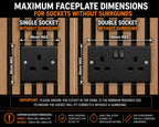 Acoustic Panel Socket Surrounds | Single & Double Socket Options | Media Wall Socket Trim | Slat Wall Socket Cover | Professional Finish