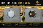 Pond Viewing Window Repair Kit | Replace Cloudy Pond Windows | Acrylic Replacement Discs | Blagdon Compatible | DIY Pond Window Fix