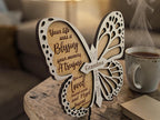 Personalised Butterfly Memorial Plaque | Remembrance Keepsake with Stand | Custom Name & Dates Memorial Gift