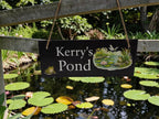 Personalised Garden Pond sign decoration - Printed onto high quality Welsh slate - great gift - Koi Pond - Gardening - rockery - yard art