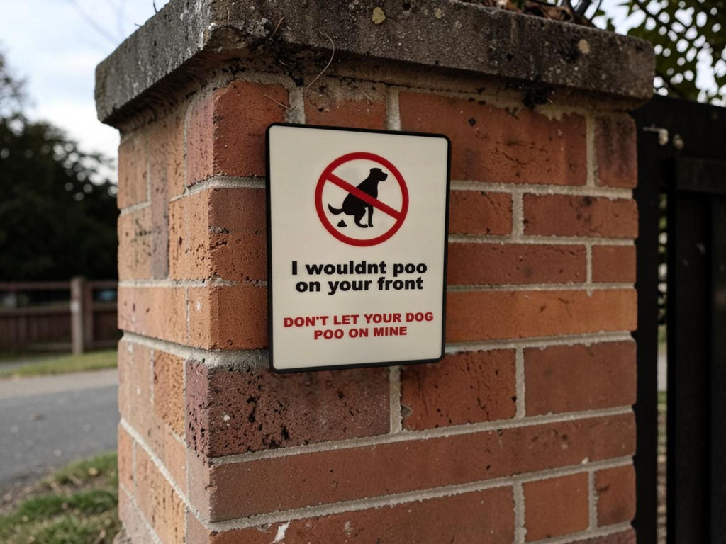 Dog poo sign - clean it up - home decor - warning - grandad - husband - Garden - boyfriend - birthday gift- warning - cctv - Deterrent