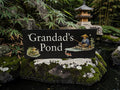 Personalised Garden Pond sign decoration - Printed onto high quality Welsh slate - great gift - Koi Pond - Gardening - rockery - yard art