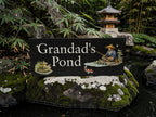 Personalised Garden Pond sign decoration - Printed onto high quality Welsh slate - great gift - Koi Pond - Gardening - rockery - yard art