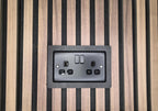 Acoustic Panel Socket Surrounds | Single & Double Socket Options | Media Wall Socket Trim | Slat Wall Socket Cover | Professional Finish